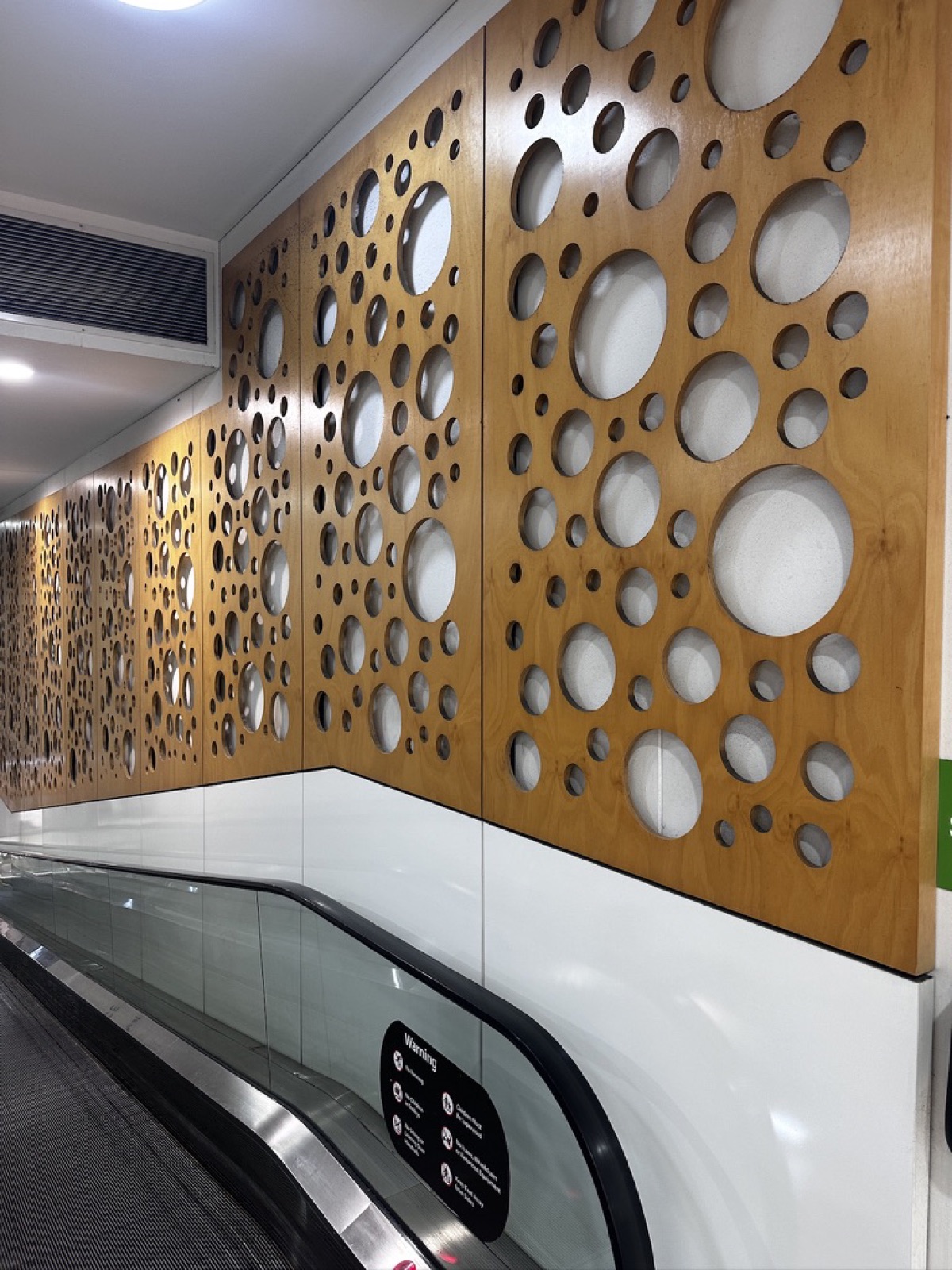Perforated panel runs