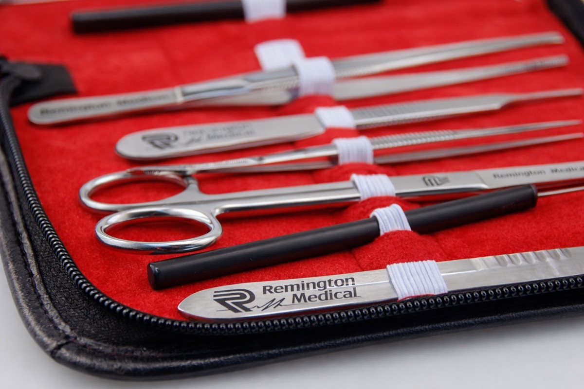 Medical instruments laser marked with brand and identification