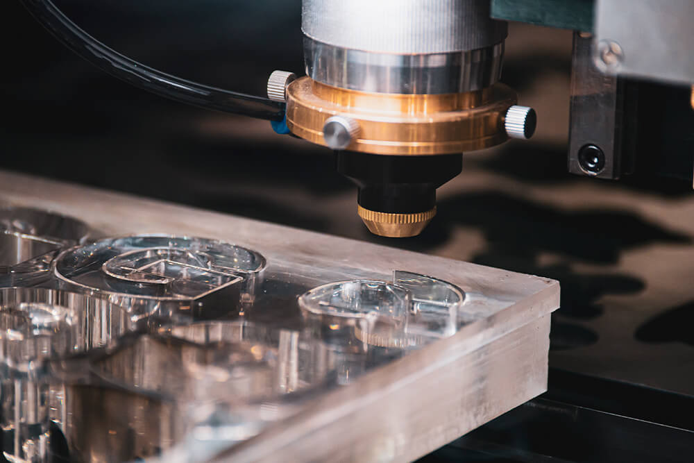 Industrial identification labels after laser marking