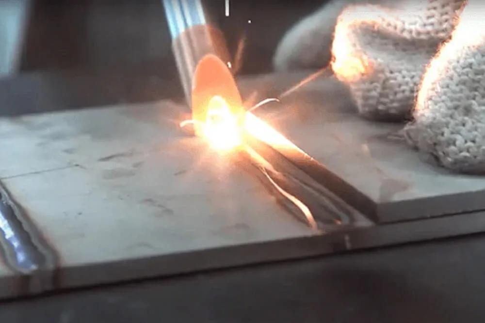 Laser welding a stainless steel assembly