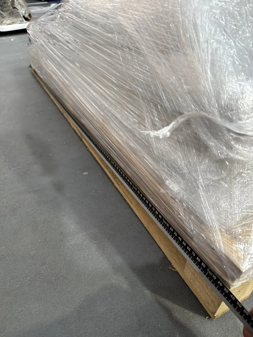 Completed sign sets wrapped and strapped to a pallet ready for interstate freight to the solar farm